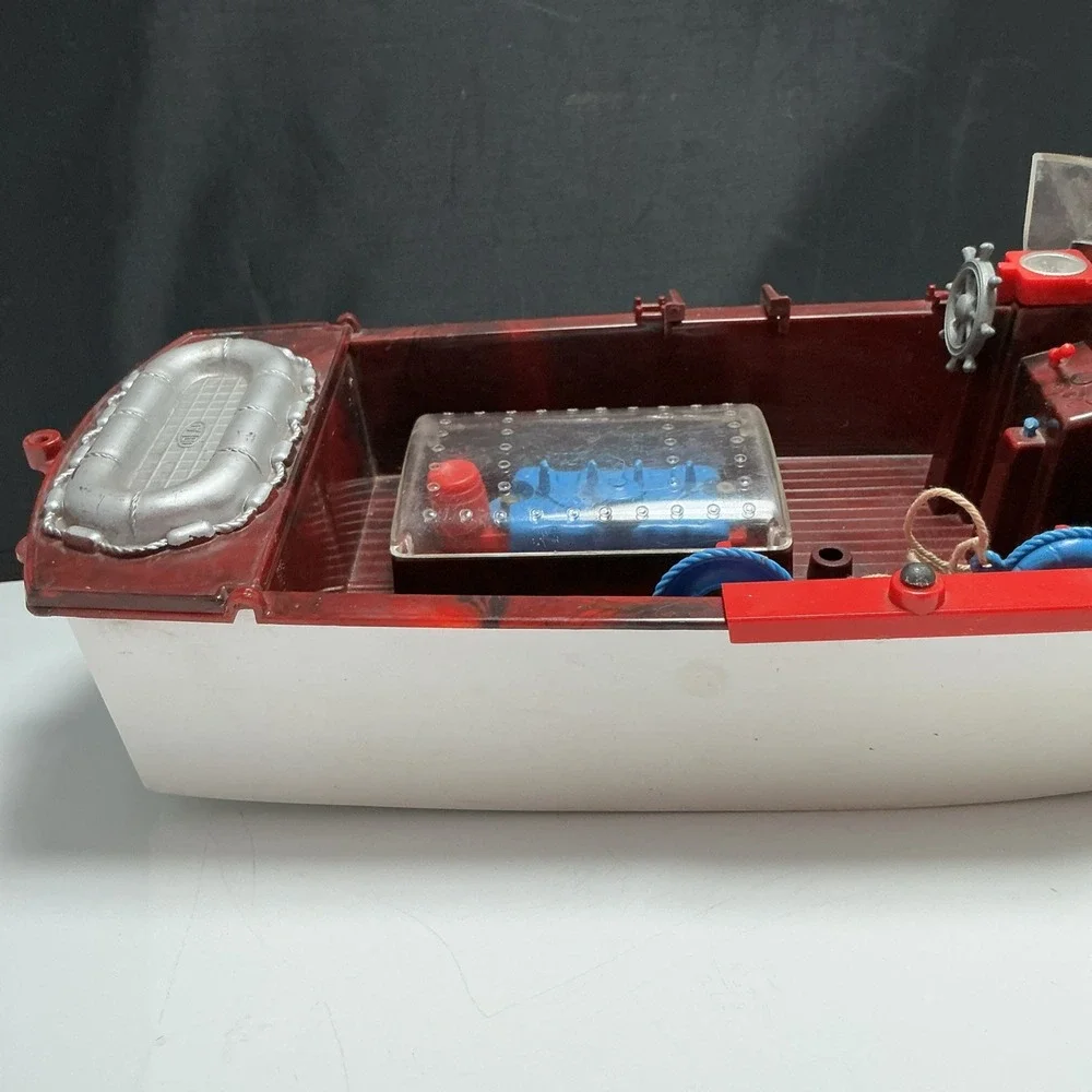 Vintage 1950s Ideal Fix-It Fun Harbor Launch Boat Toy Set Near Complete W/ Box